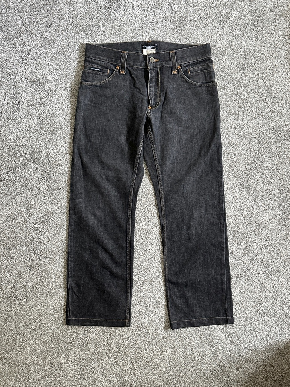 Dolce & Gabbana Mens Dark Blue Denim Jeans Classic Straight Made in Italy Sz 34